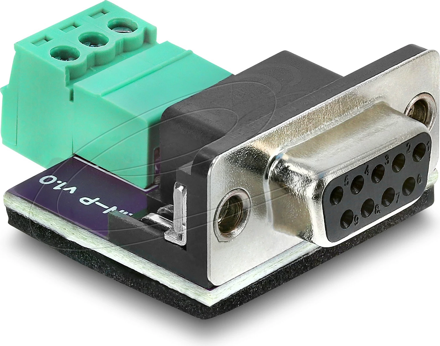 Adapter DeLOCK D-Sub 9 (femër) në terminal bllok 3-pin, për CAN/LIN, i zi