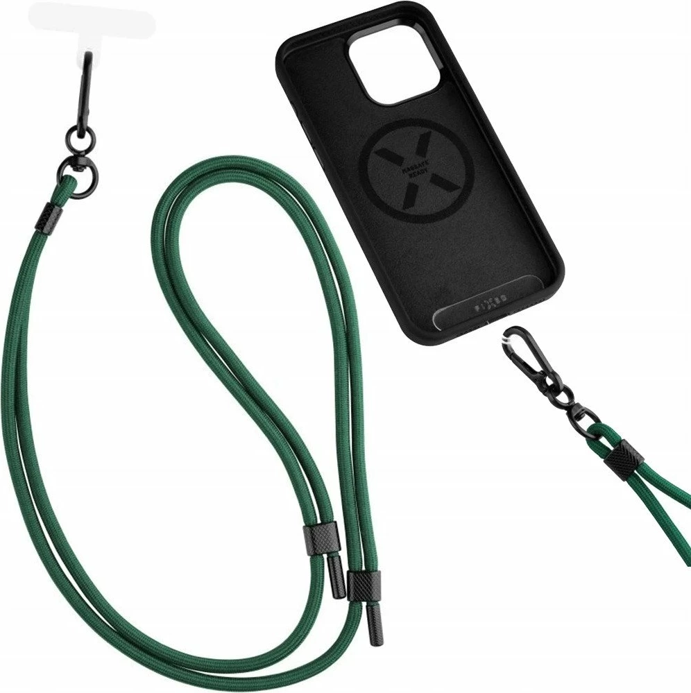 Litar universal për celular Fixed FIXNU-V-GRE, 40-76 cm, najlon, gjelbër