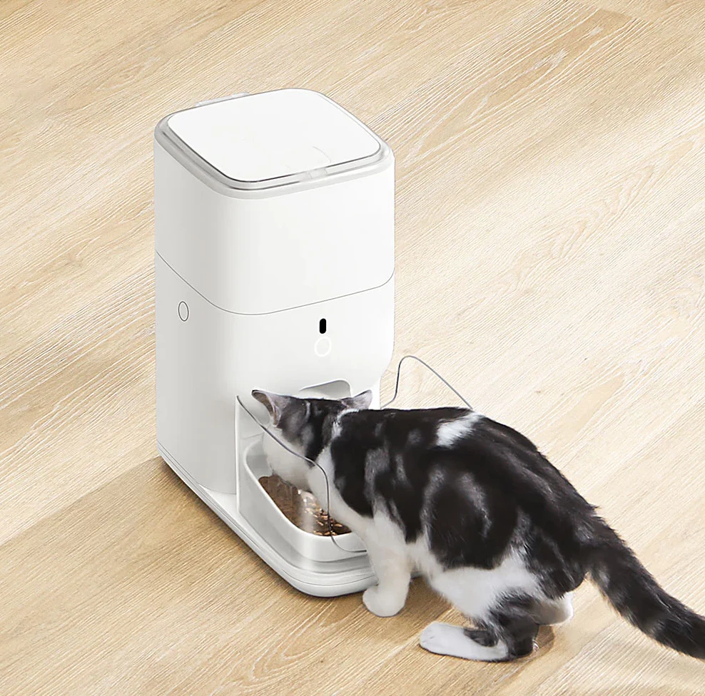 Dispenser smart ushqimi për mace Catlink Fresh 2 Luxury 4L Wi‑Fi, i bardhë, set