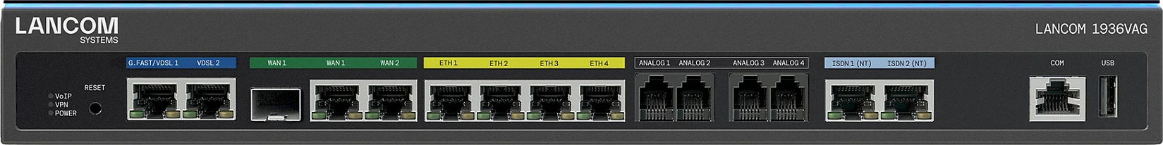 Router/gateway SD-WAN VoIP LANCOM 1936VAG, Dual VDSL Supervectoring, 4x LAN Gigabit, 4x FXS, 1U, i zi