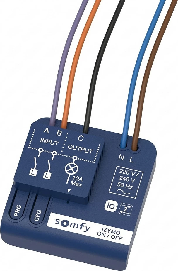 Modul marrës nën suvatim për dritë Somfy 1822649 Izymo On/Off io, 220–240V, 10A