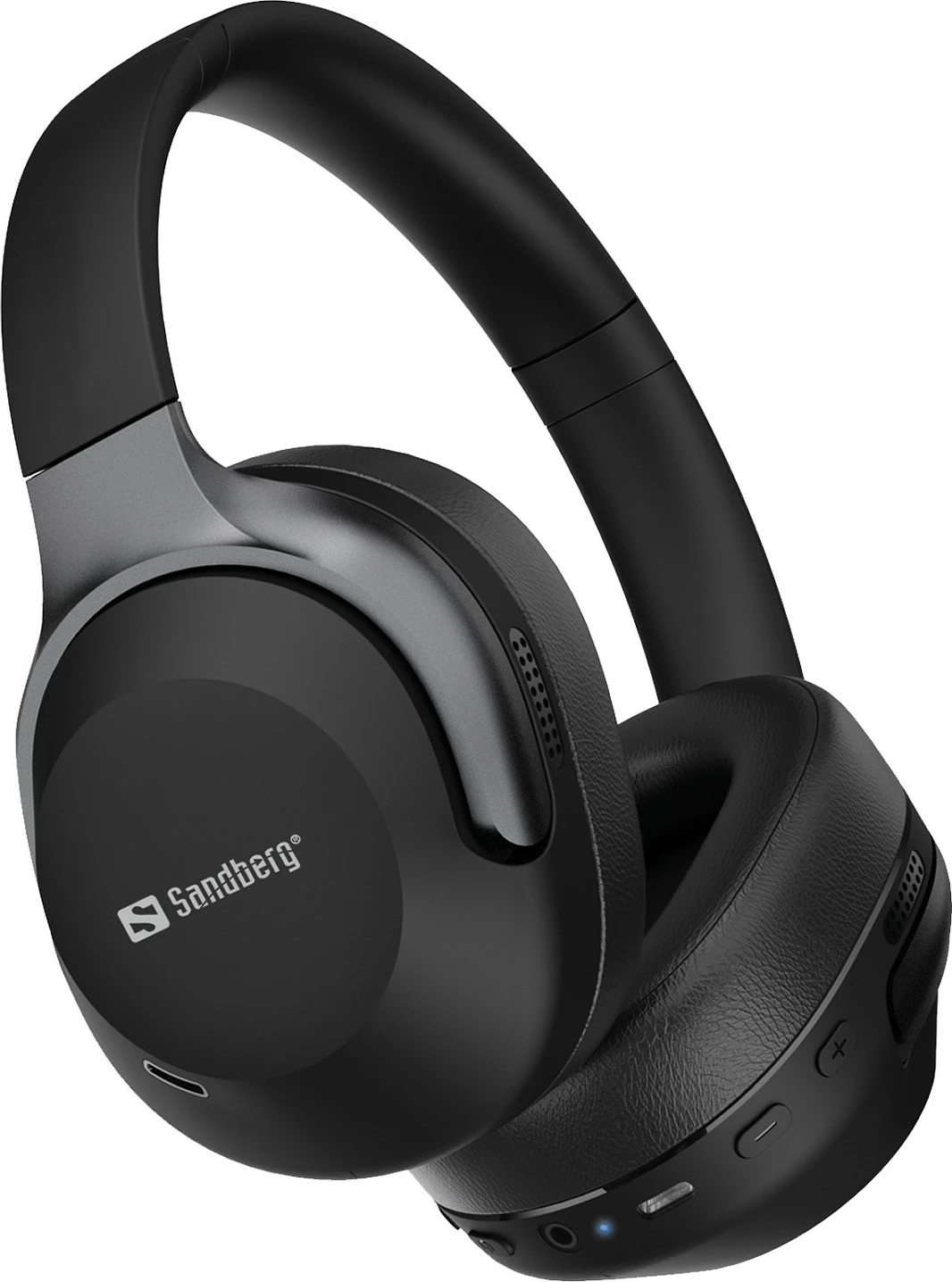 Kufje wireless Sandberg Travel Headset ANC+ENC, Bluetooth 6.0, deri 30h, të palosshme, të zeza
