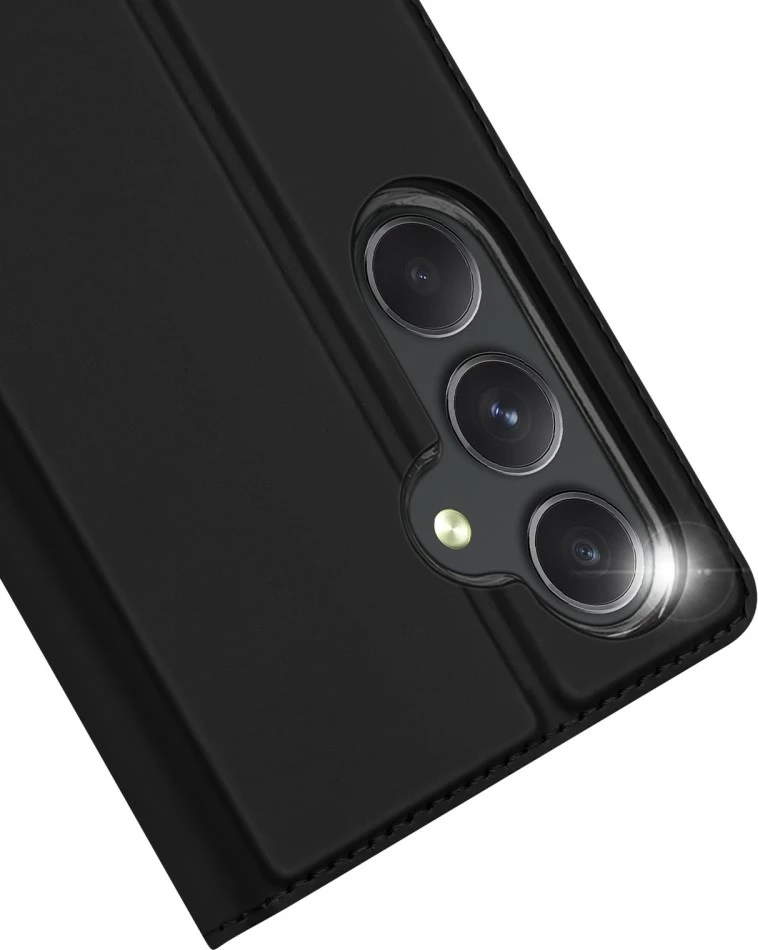 Mbështjellës Dux Ducis Skin Pro për Samsung Galaxy A55 5G, me kapak dhe xhep për kartela, i zi