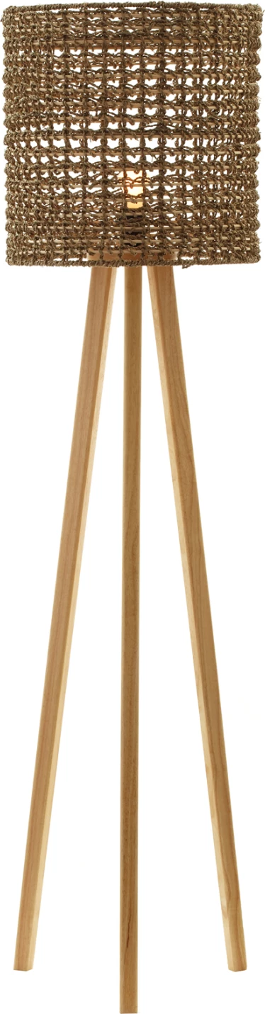 Llampë qëndrore dyshemeje, FH4351, gome-rattan-letër në ngjyrë natyrale, Φ36x149.5H cm