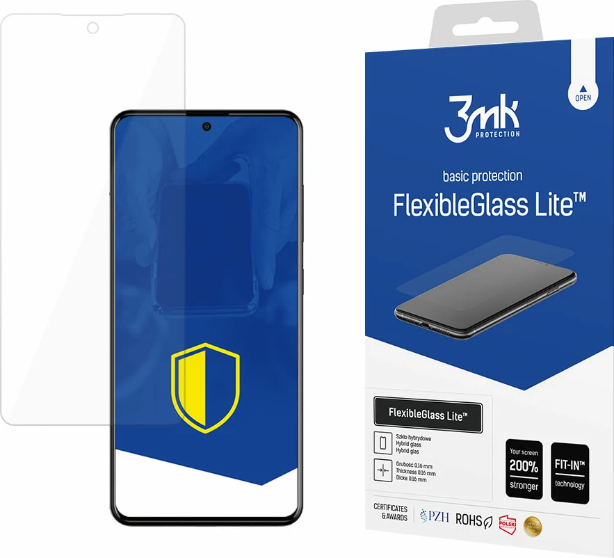 Xham mbrojtës për ekran, 3mk Protection FlexibleGlass Lite, për Samsung Galaxy A72 4G, Transparent