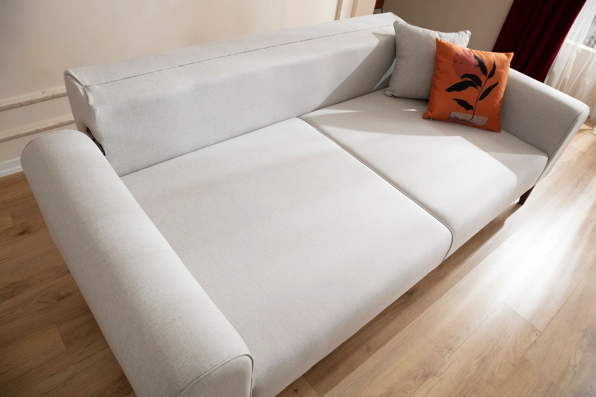 Divan-krevat treshe Atelier del Sofa, Cofi 3 vendësh, ngjyrë krem