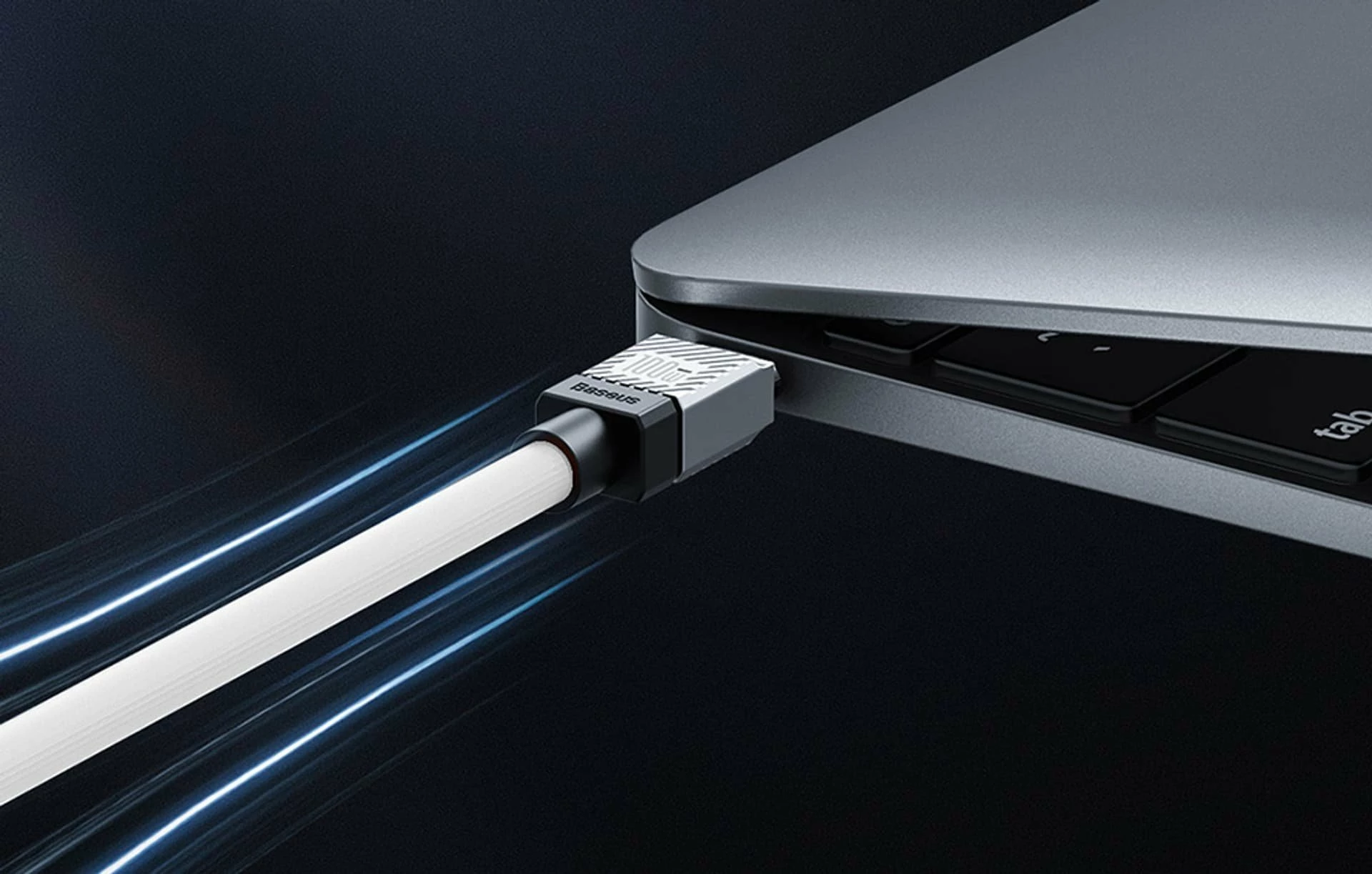 Kablë Baseus CAKW000702 USB-A në USB-C 2 m 100 W, e bardhë