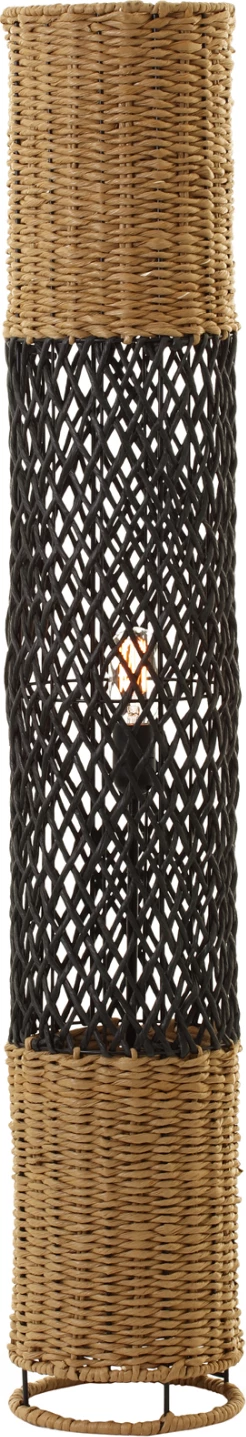 Llambë dyshemeje, FH4342, metal-letër, ngjyrë bezhë-rërë dhe e zezë, Φ20Χ120H cm