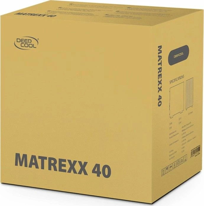 Kasë Deepcool MATREXX 40 3FS ARGB (DP-MATX-MATREXX40-3F) Micro-ATX Mini Tower, 3 ventilatorë 120 mm, xham i temperuar, e zezë