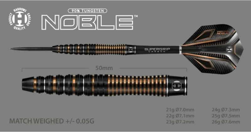 Shigjeta darts Harrows, unisex, të zeza [Pesha: 25 g]