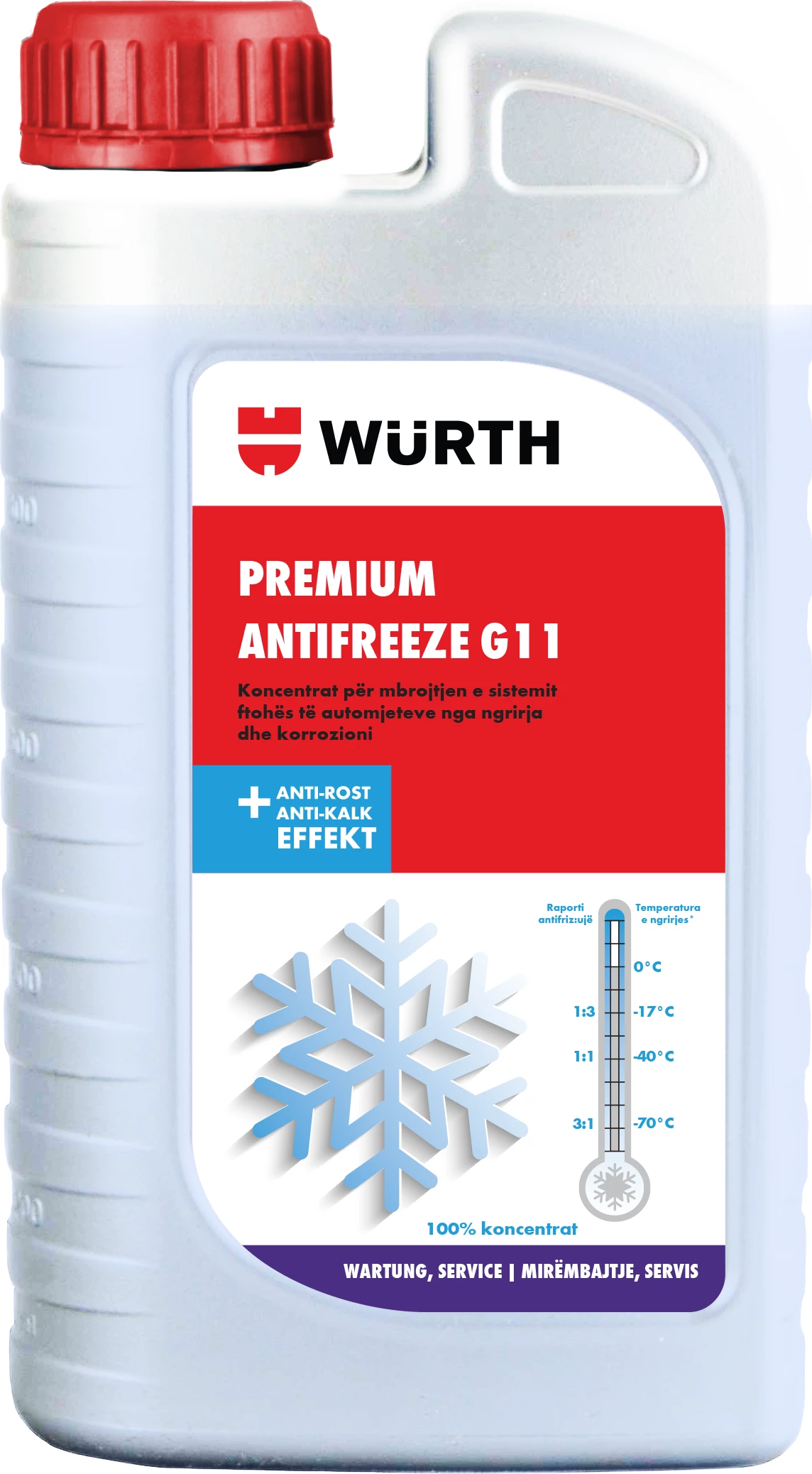 Antifriz Würth LL G11, -70°C, 1L