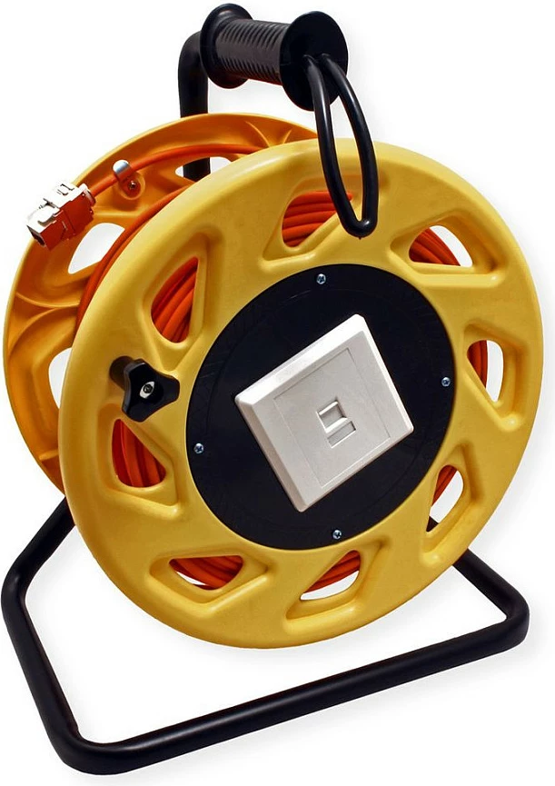 Kabllo rrjeti në rrotë ROLINE Cat6a 60m, RJ45 femër-femër, S/FTP, portokalli