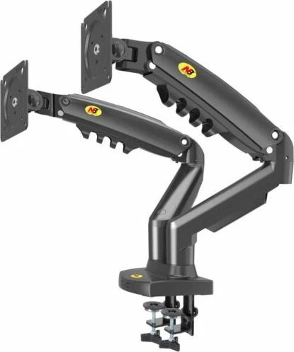Mbajtës tavoline për 2 monitorë NB F160B 17–27\" VESA 75x75, i zi