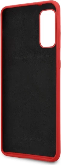 Mbështjellës Ferrari për Samsung Galaxy S20, silikon, Kuq