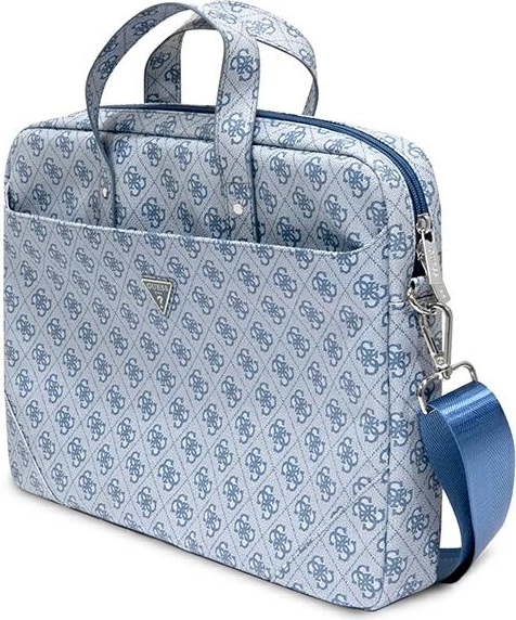 Çantë laptopi Guess Saffiano 4G Triangle Logo, për 16 inç, Kaltër