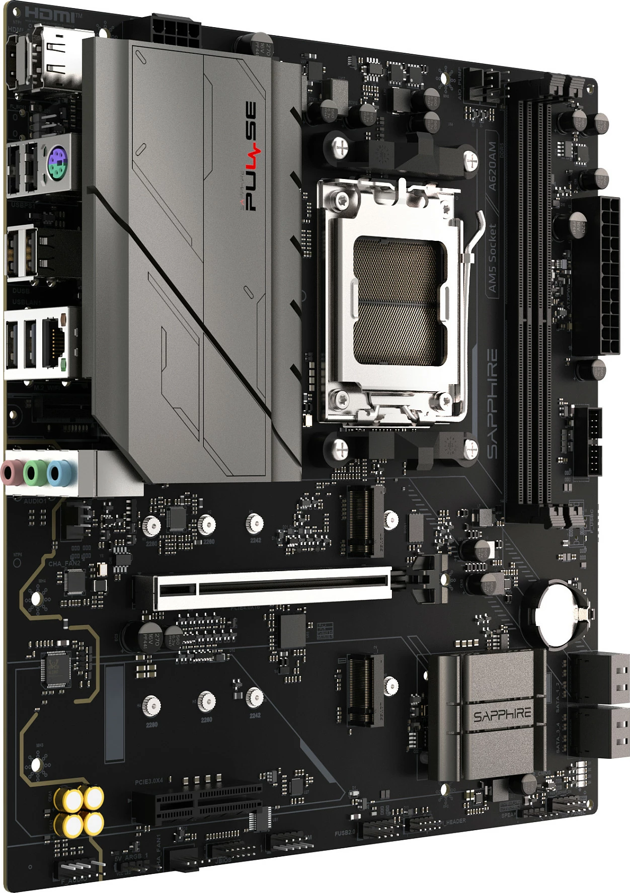 Pllakë amë Sapphire PULSE A620AM, Socket AM5, DDR5, deri 64GB