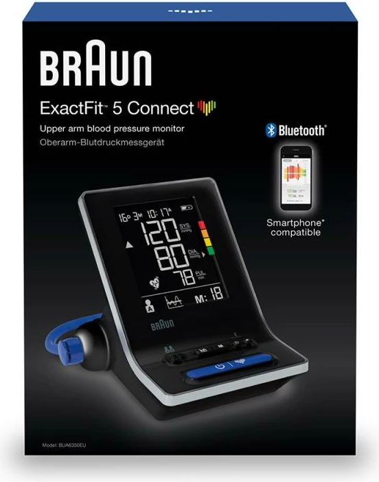 Monitor i tensionit Braun ExactFit 5 Connect BUA6350EU, me 2 mansheta, i zi