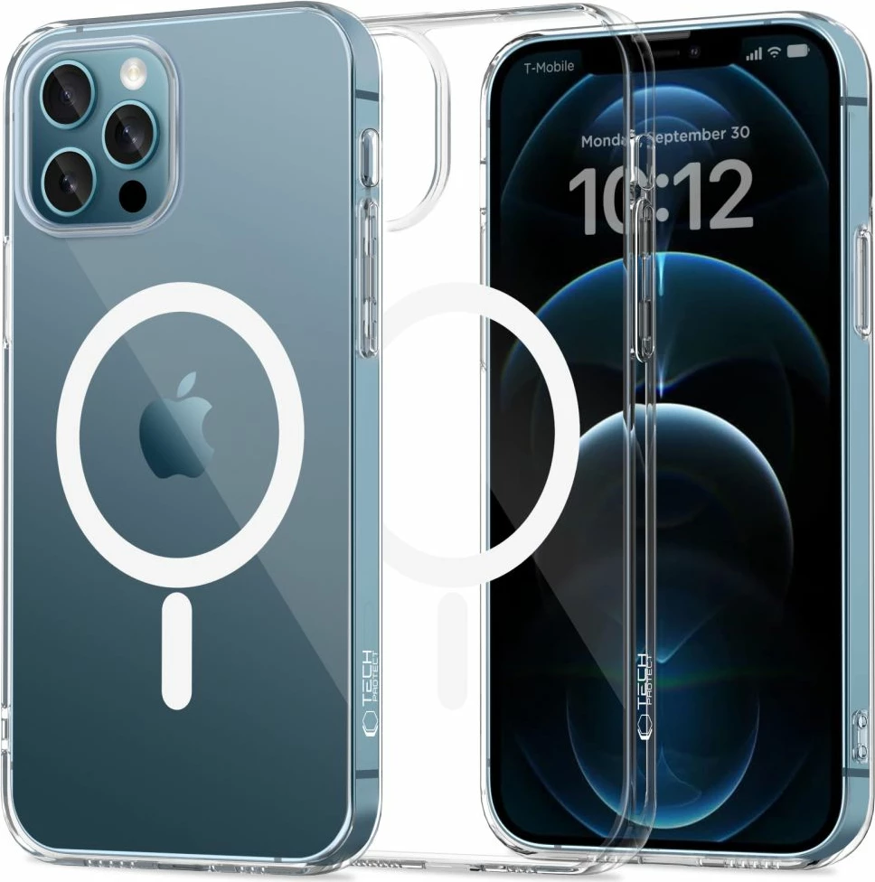 Mbështjellës Tech-Protect FlexAir MagSafe për iPhone 12 / 12 Pro, Transparent