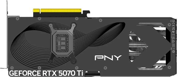 Kartelë grafike PNY GeForce RTX 5070 Ti OC 16GB DDR7, 256-bit, 3 ventilatorë, e zezë