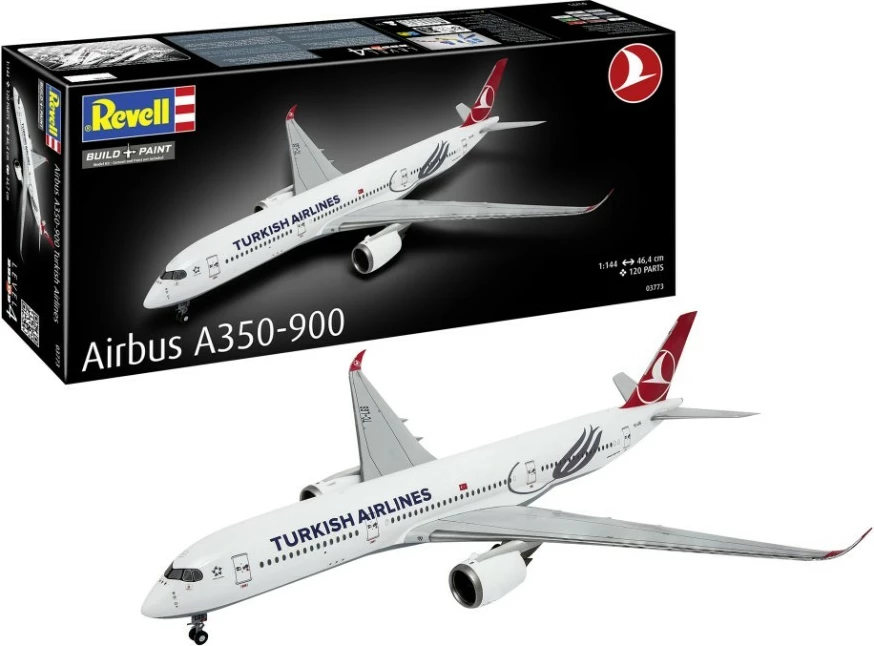 Model plastik avion Revell Airbus A350-900 Turkish Airlines, 1:144, 120 pjesë