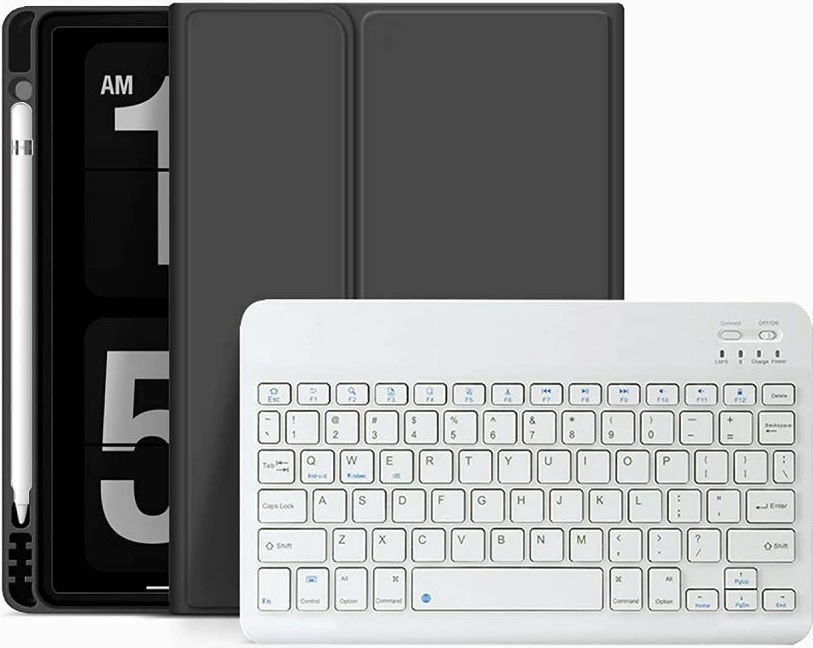 Mbështjellës me tastierë Bluetooth Tech-Protect SC Pen për iPad Air 10.9"/11", i zi, me vend për stilolaps