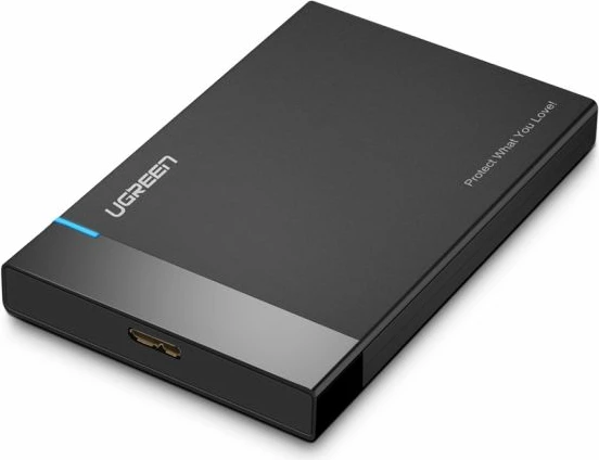 Kasë eksternale për HDD/SSD 2.5\" UGREEN 30848, USB 3.0 në SATA, UASP, e zezë, me kabllo micro USB 3.0 30 cm