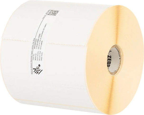 Etiketa termike për printer Zebra Z-Perform 1000D, 102x178 mm, 12 rrotulla (400/copë), e bardhë