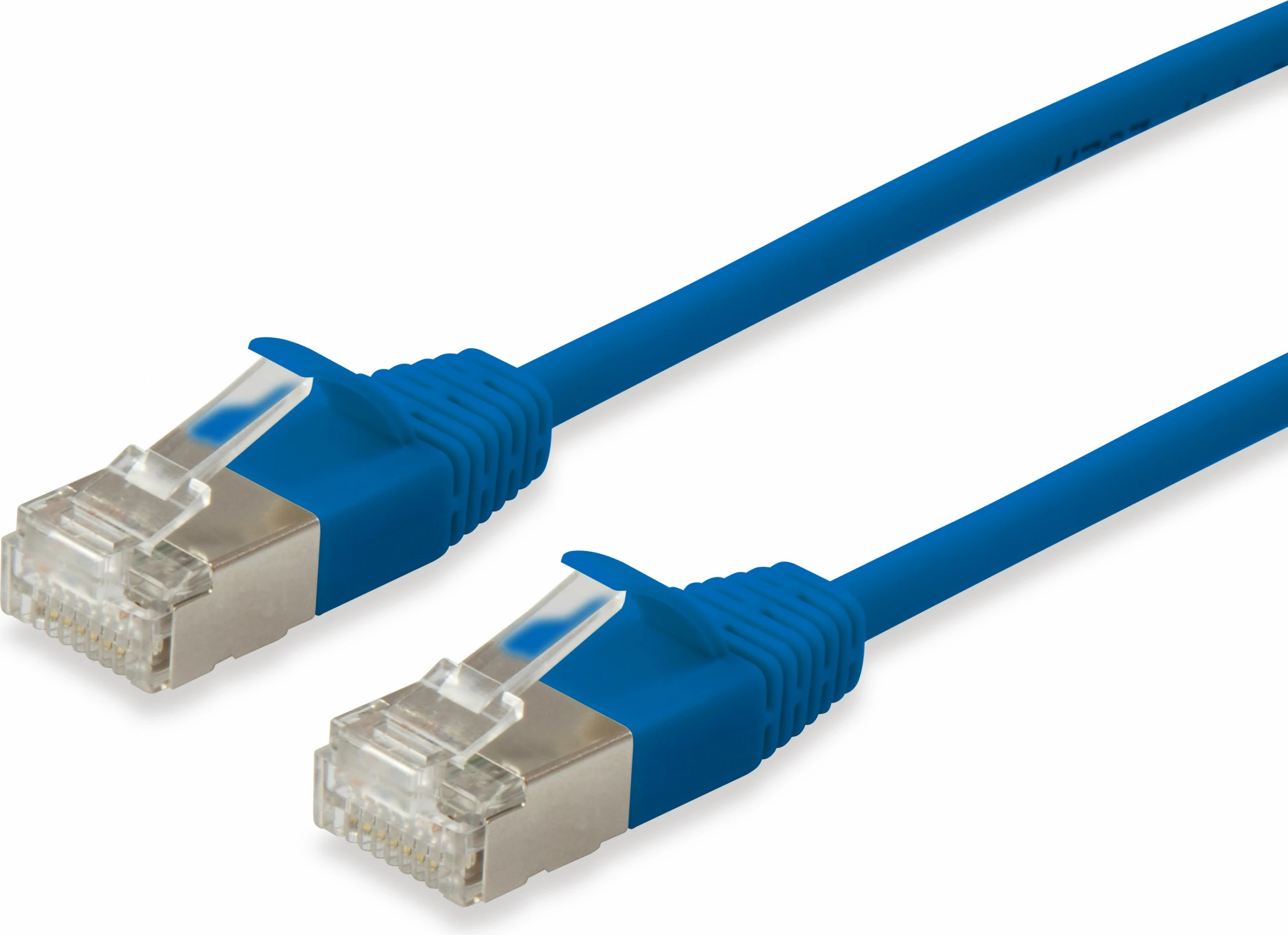 Kabllo rrjeti EQUIP Cat6a F/FTP Slim 1m, RJ-45, kaltër