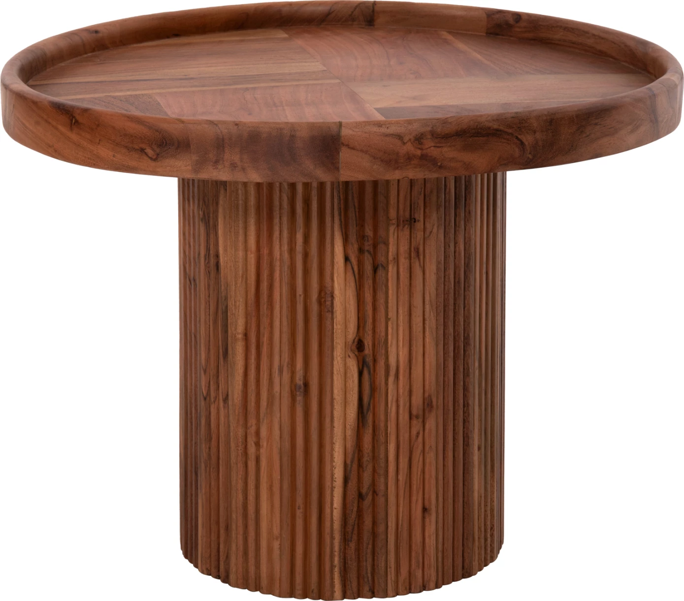 Tavolinë kafeje rrethore RAJJEH FH9693 dru akacie ngjyrë natyrale Φ60x45Hcm