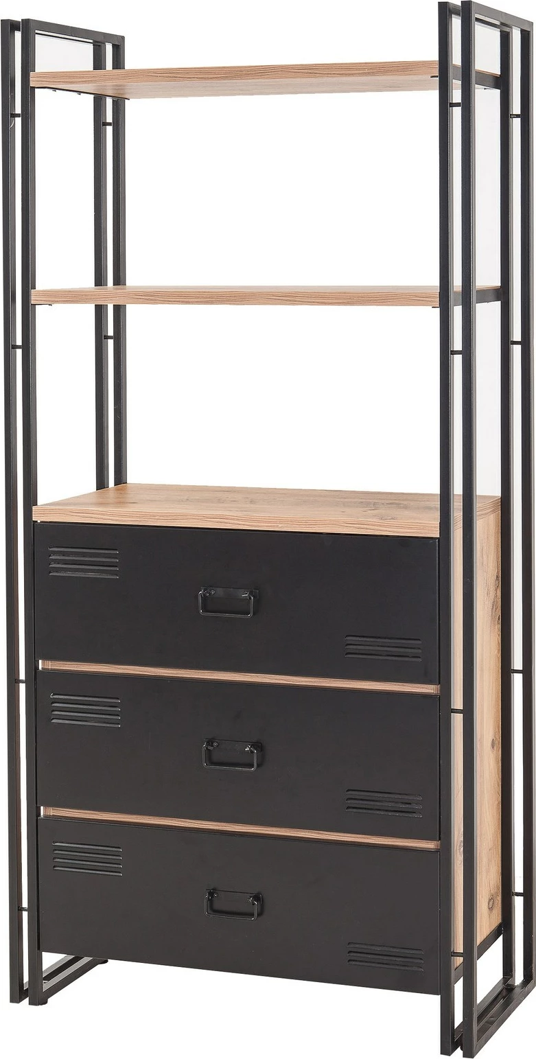 Set mobiljesh për dhomë studimi, Hanah Home, COSMO-TKM.10, ngjyrë Atlantic Pine dhe e zezë