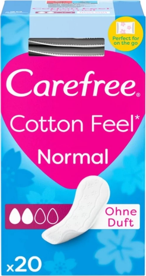Peceta higjienike për femra Carefree Cotton Feel Unscented Normal, 20 copë