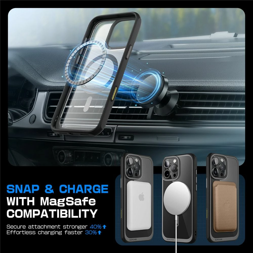Mbështjellës Supcase UB Mag për iPhone 16 Pro, MagSafe, i zi