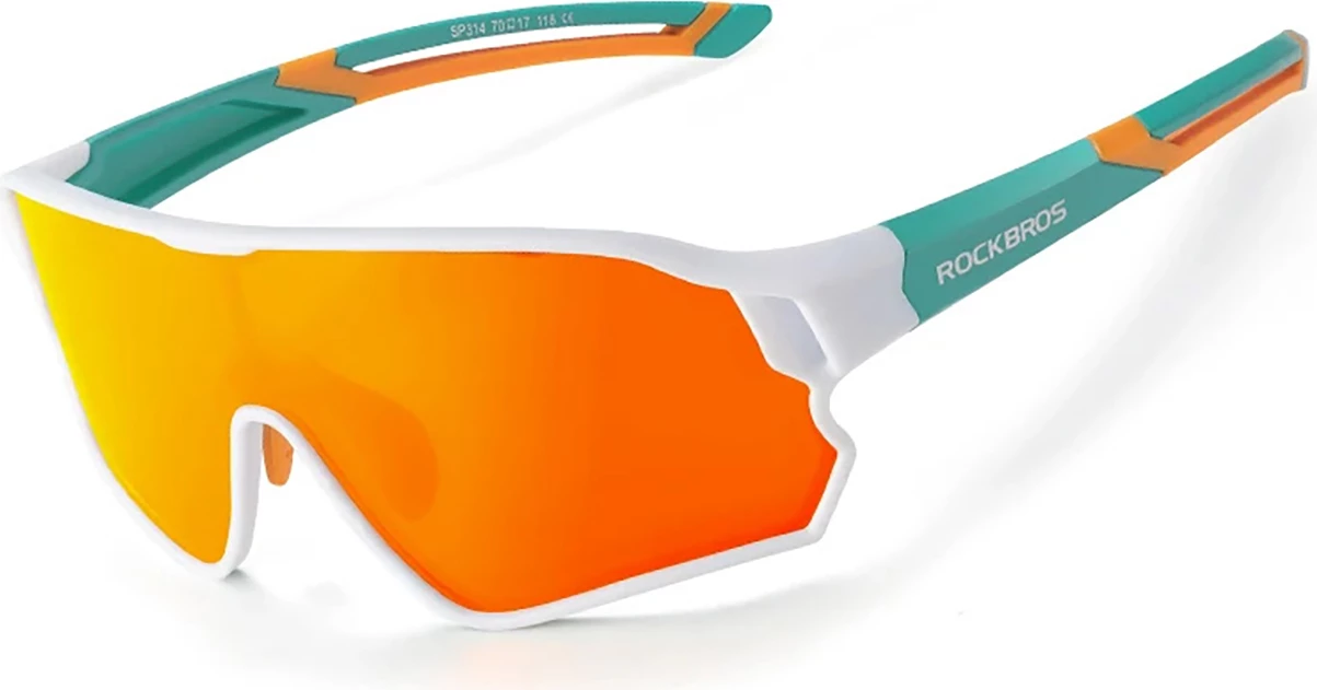Syze çiklizmi Rockbros 14110009003 për fëmijë 8-14 vjeç, të polarizuara, gjelbër/bardhë