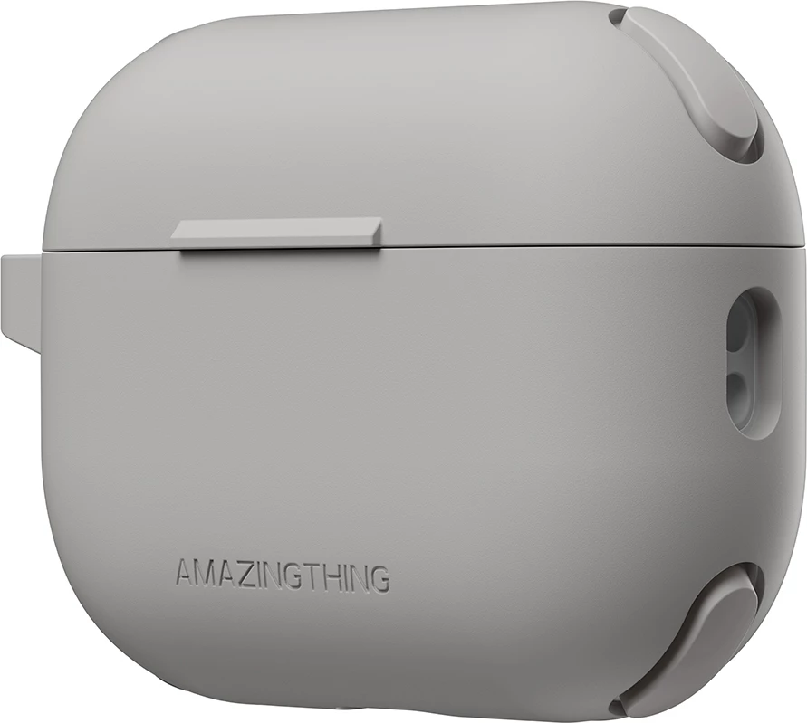 Mbështjellës AmazingThing Omni Case për AirPods Pro 2, silikon, gri