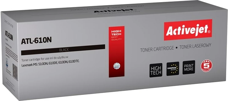 Toner zëvendësues Activejet ATL-610N për printer Lexmark, i zi