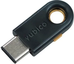 Çelës sigurie USB-C, Yubico YubiKey 5C, kompakt me vrimë unaze, e zezë/ari