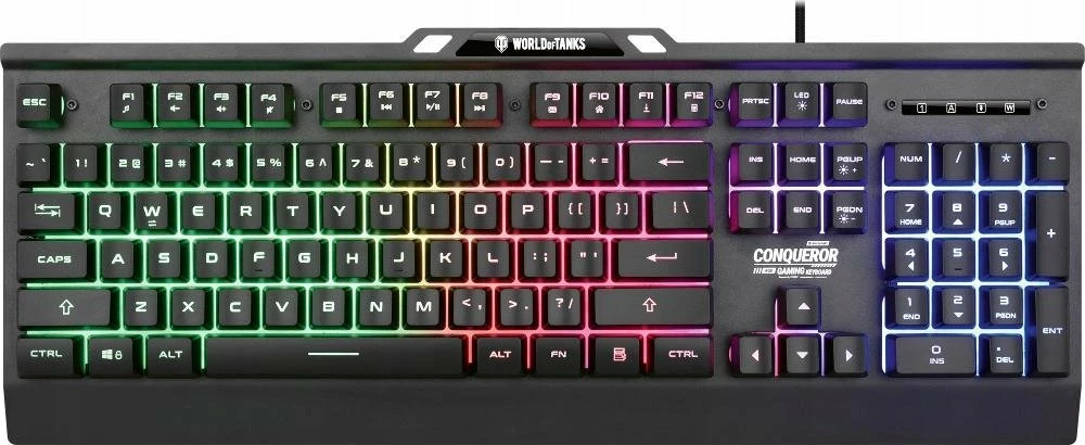 Tastierë gaming Yenkee Conqueror WT200, 100%, RGB, USB, e zezë