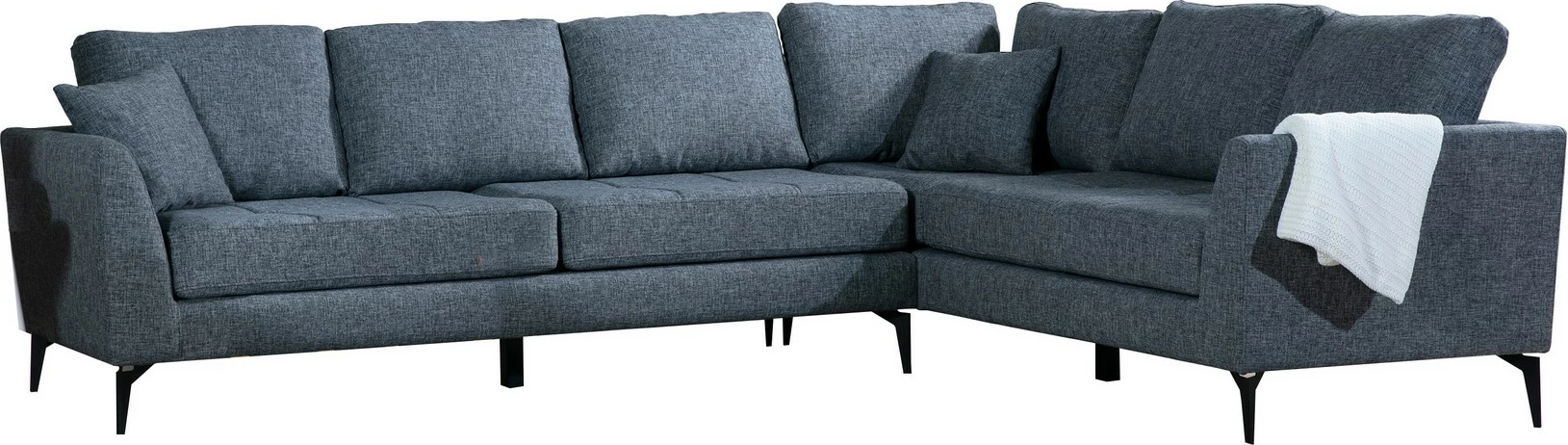 Këndare Atelier del Sofa, Tempo Corner Right (L3+3), ngjyrë gri e errët