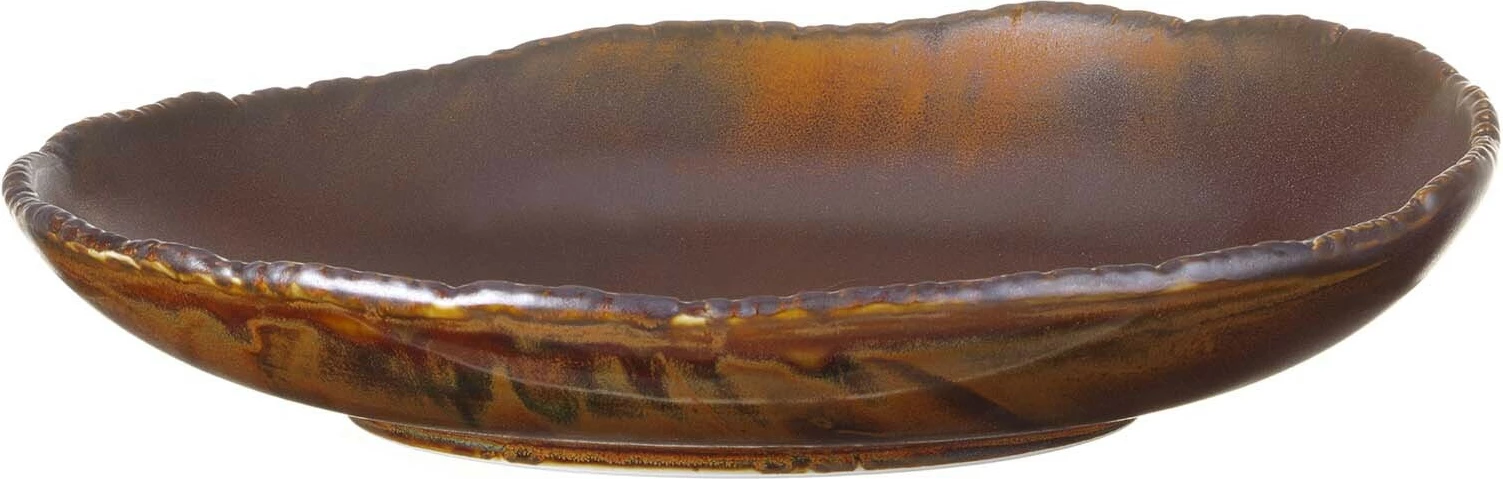 Pjatë e thellë Fine Dine Aurum Ø220 mm, porcelan i vitrifikuar, kafe e errët, set 3 copë