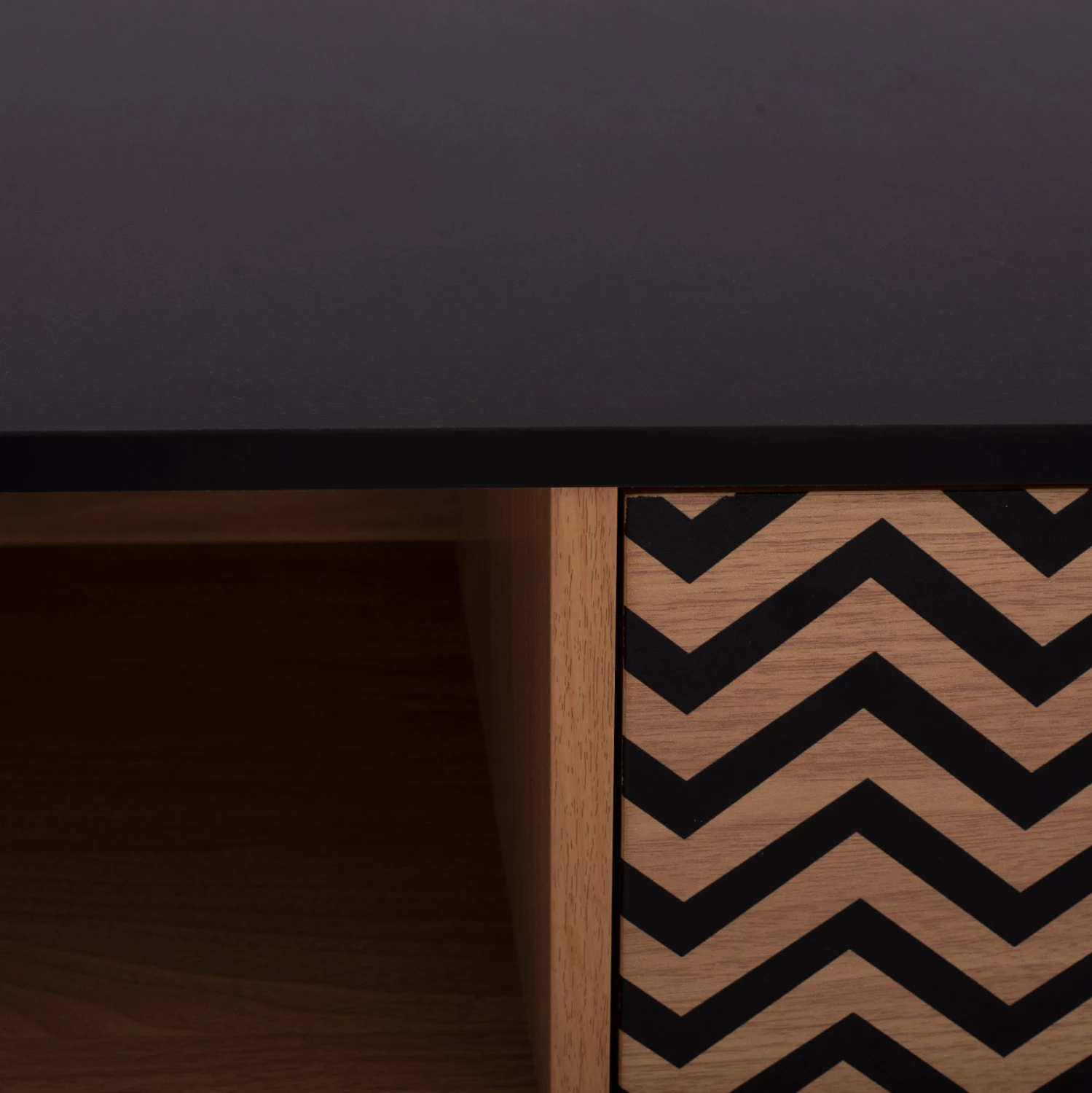 Tavolinë lounge Charleen FH8668 e zezë me natyrale 100x50x40,5 cm