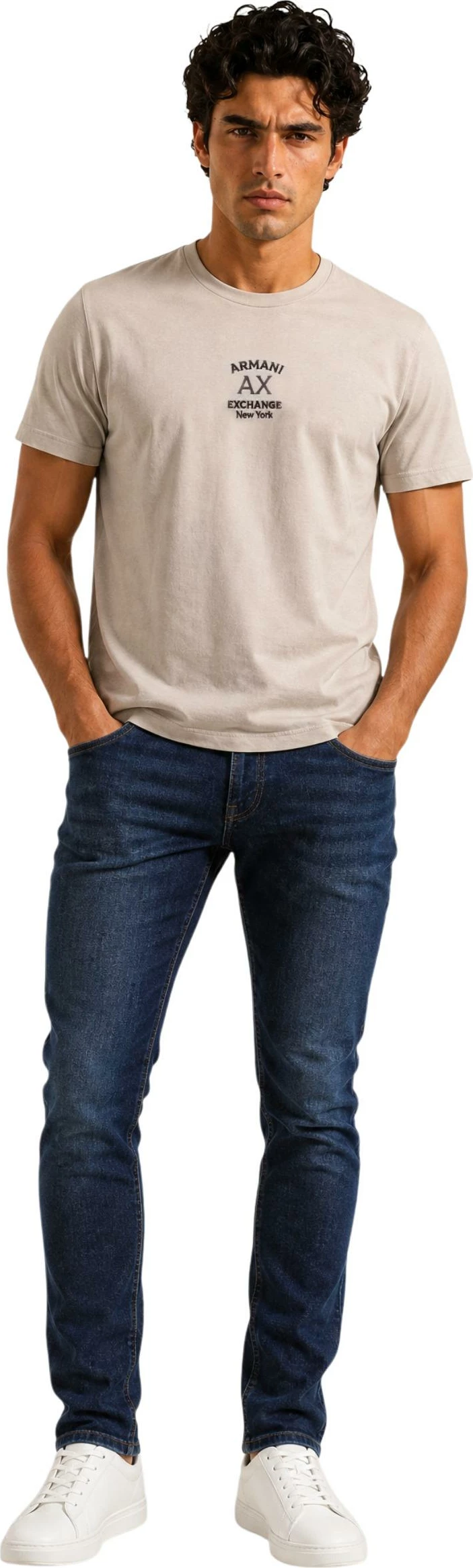 Maicë për meshkuj Armani Exchange XM003023 AF10358, bezhë [Madhësia: XS]