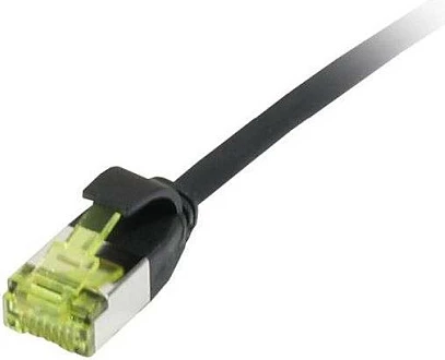 Kabllo rrjeti Ethernet Synergy21 RJ45 CAT6A, 0.15m, 500MHz, U/FTP slim, e zezë