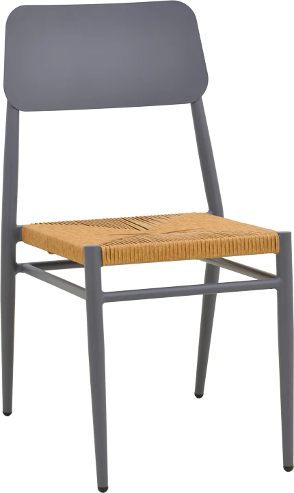 Karrige Giardino e grumbullueshme, alumin anthracite, ratan natyral, 45x56x82cm