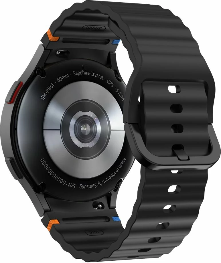 Rrip silikoni për smartwatch Tech-Protect për Samsung Galaxy Watch 4/5/5 Pro/6/7/FE, i zi