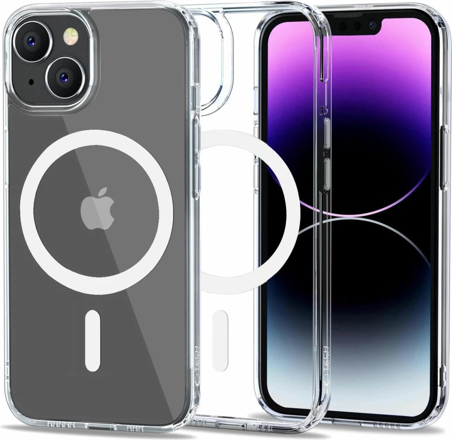Mbështjellës Tech-Protect FlexAir Hybrid MagSafe për iPhone 14, Transparent