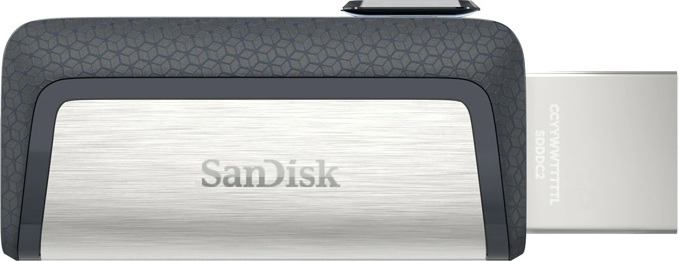 USB flash SanDisk Ultra Dual Drive, 128GB, USB Type-A/Type-C, e zezë/argjendtë