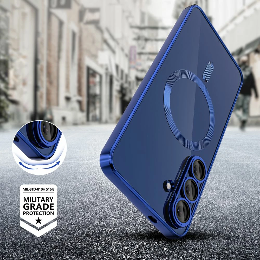 Mbështjellës Tech-Protect MagFlex për Samsung Galaxy S25 FE, kompatibil me MagSafe, blu e errët, set 1 copë