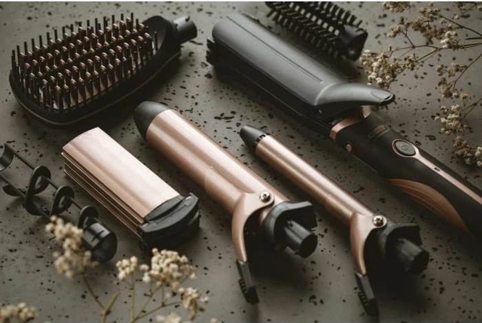 Set stilimi flokësh 5-në-1 CAMRY CR2024 19 mm/32 mm, zi/rozë ari, set