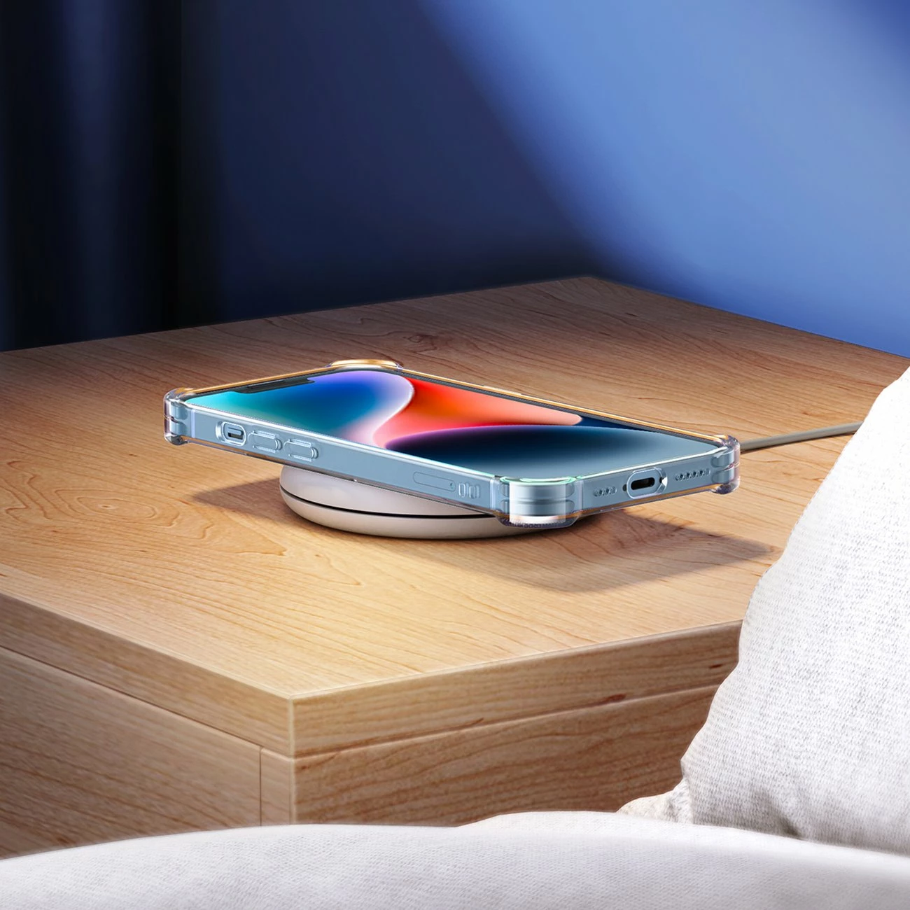 Mbështjellës Ugreen Gel Bright Cushion për iPhone 14 Plus, Transparent