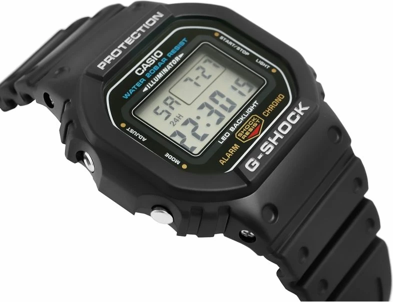 Orë dore për meshkuj Casio G-Shock, e zezë